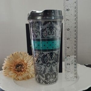 Stylish Black and Teal Travel Mug ✨️